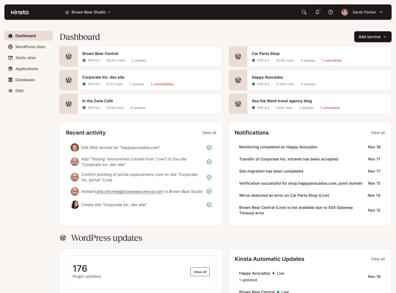 Kinsta sluzby pre webhosting